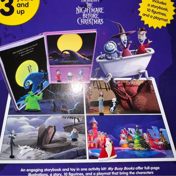 Disney Nightmare Before Christmas My Busy Books - Storybook, 10 figurines, play - Picture 9 of 11